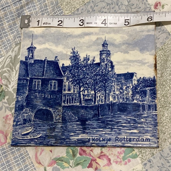 Delft Hand painted Rotterdam Ceramic Tile - Picture 5 of 9